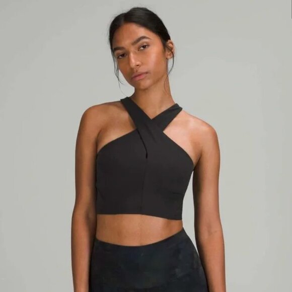 Poshmark Nulu Longline Bra Black Sz 2 - Picture 1 of 5